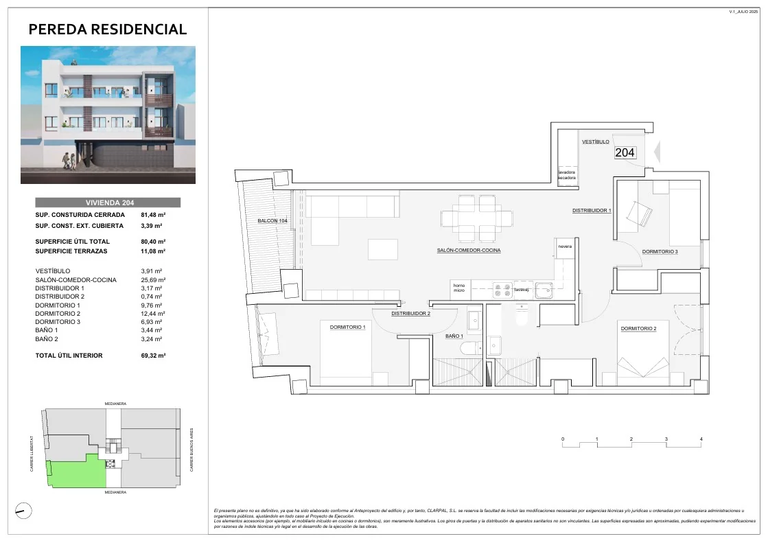 Plano Vivienda 204